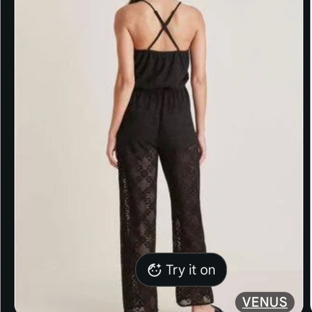 VENUS Elegant Black Lace Romper